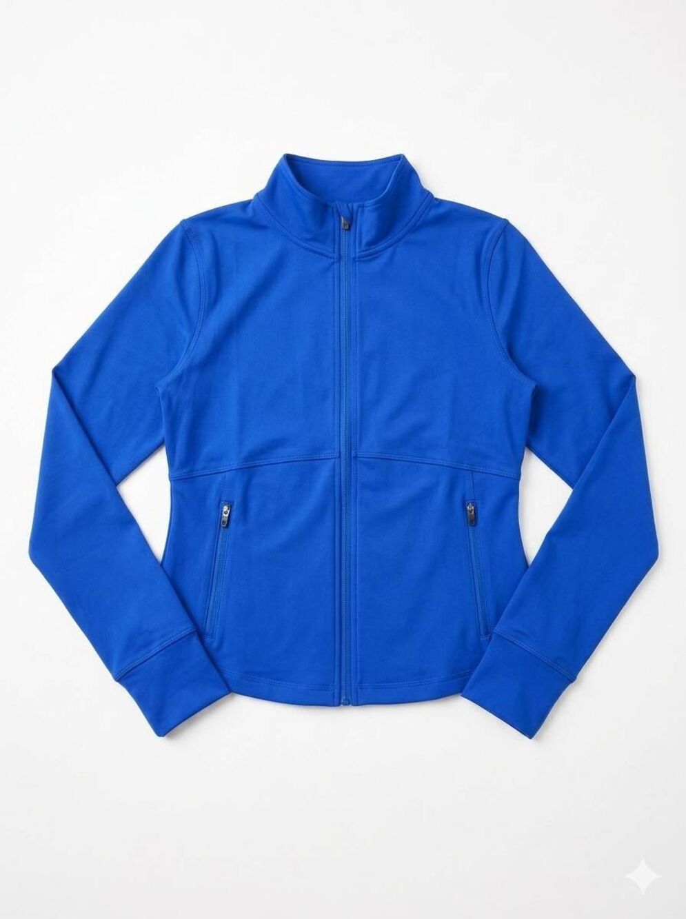 🔥NWT Blue Fitted Zippered Athletic Long Sleeve Jacket Medium